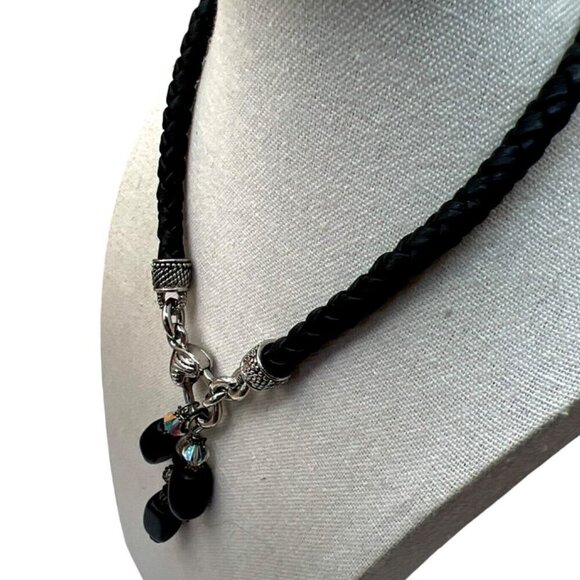 Black Beaded Necklace & Bracelet Set.  C3 - Picture 7 of 14